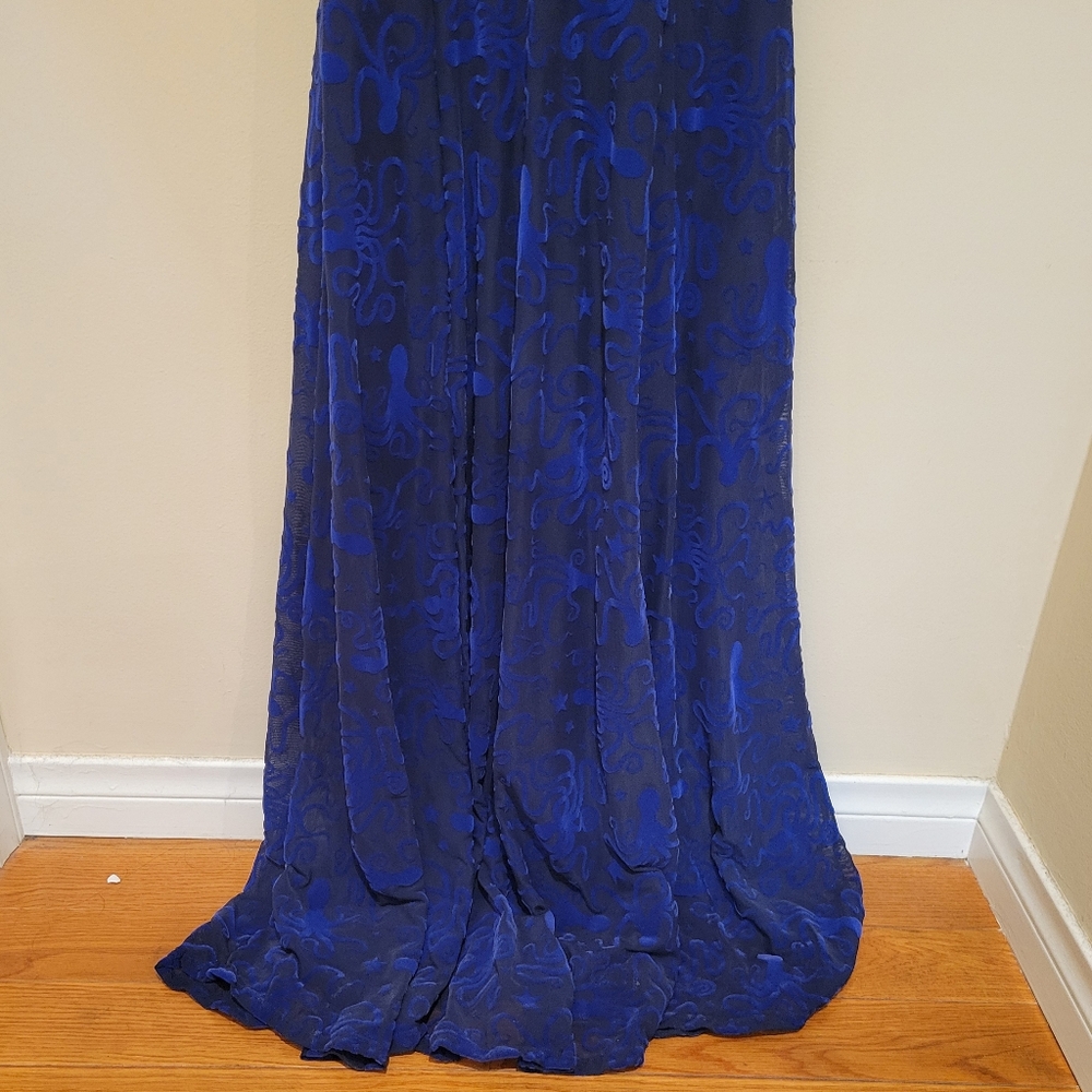 Blackmilk flocktapus 3/4 sleeve blue maxi dress - Picture 11 of 14